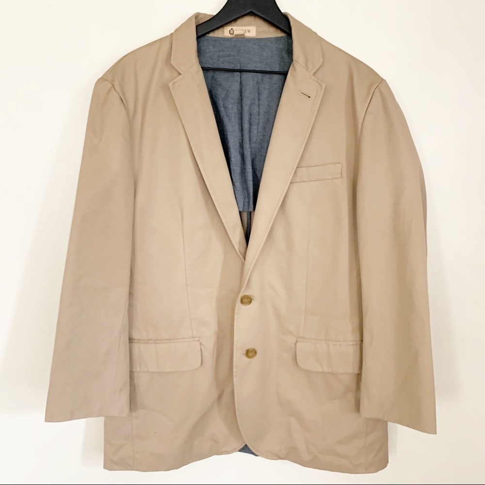 J. Crew Ludlow Cotton Blazer Jacket Khaki Men’s Size Large